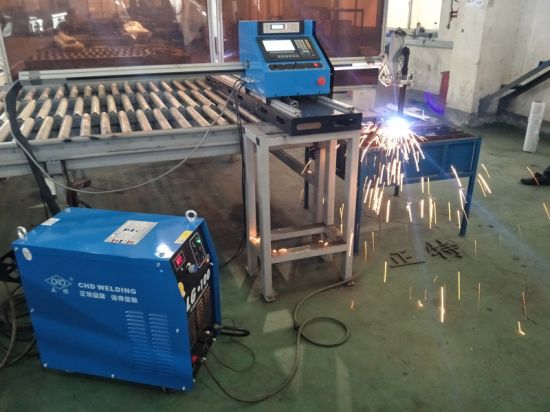 Máquina de corte por plasma de chama CNC portátil para aceiro inoxidable e con compoñentes de compoñentes baratos