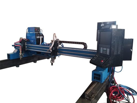 Máquina de corte de plasma CNC de calidade europea con xerador e rotativa para metal